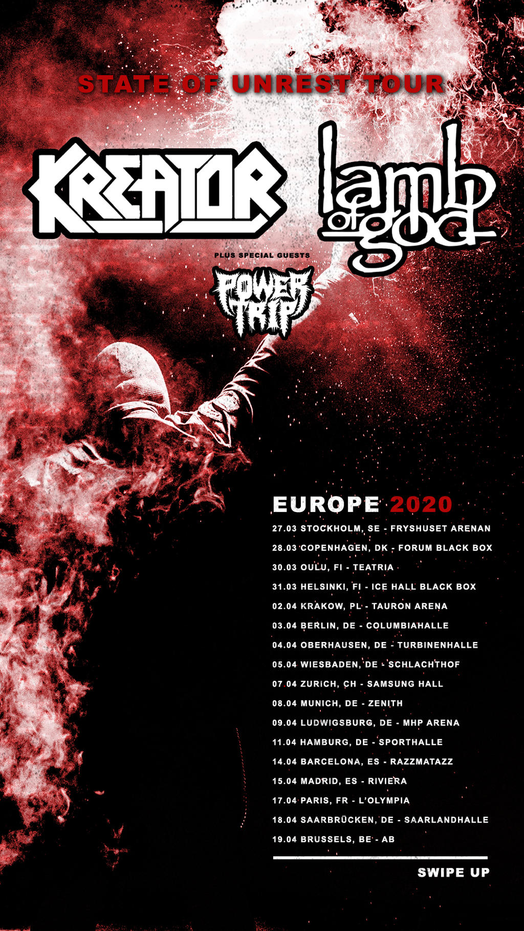 kreator tour tickets